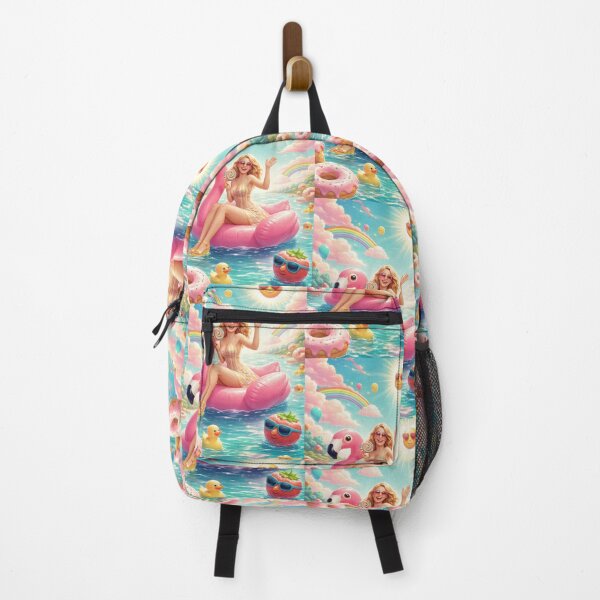 Item preview, Radiant Summer Dream: Blonde Beauty on Flamingo Float Amidst Sweet Whimsy designed and sold by Jason123za.