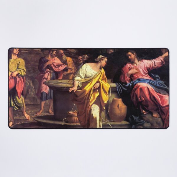 Item preview, The Samaritan Woman at the Well Baroque Painting designed and sold by TheSoulOfArt.