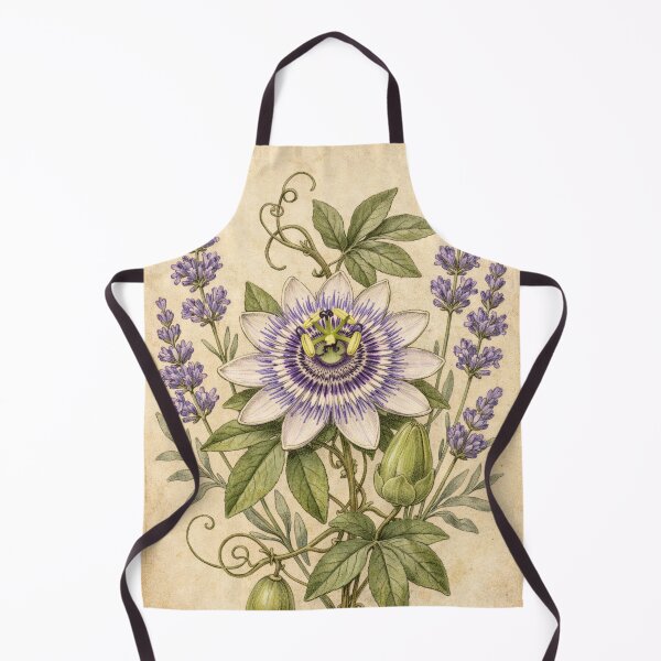 Item preview, Vintage Passion Flower and Lavender Botanical Illustration - Antique Botanical Print designed and sold by Darlin8888.