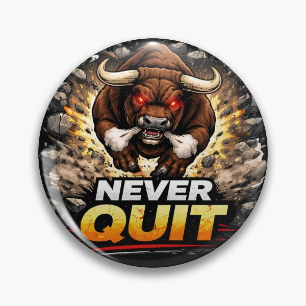 Item preview, Never Quit Charging Bull – Relentless Motivation Power Illustration designed and sold by the-dovlat.