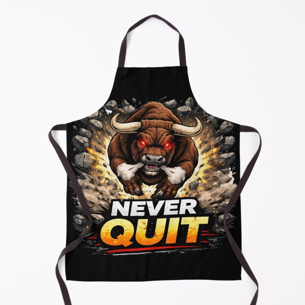 Item preview, Never Quit Charging Bull – Relentless Motivation Power Illustration designed and sold by the-dovlat.