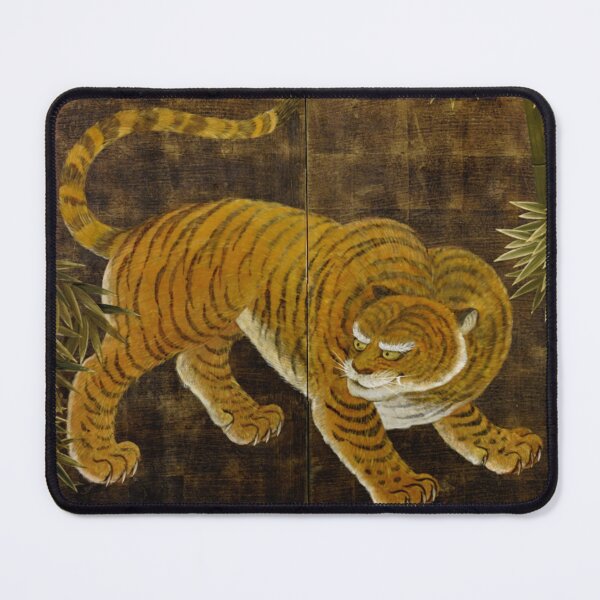 Item preview, Japanese Tiger in Bamboo Grove Vintage Gold Leaf Screen designed and sold by Vicky Brago-Mitchell®.