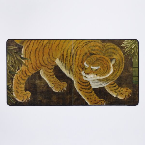Item preview, Japanese Tiger in Bamboo Grove Vintage Gold Leaf Screen designed and sold by Vicky Brago-Mitchell®.