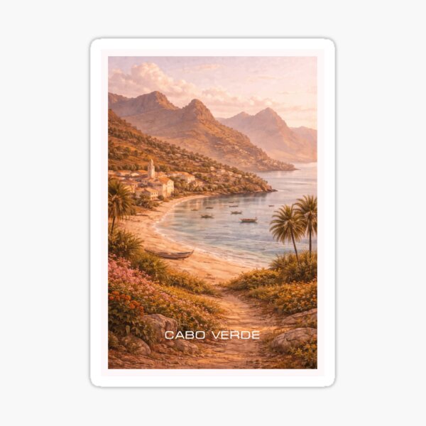 Cabo Verde Travel Art Sticker