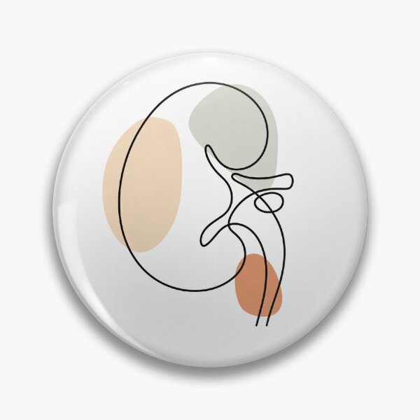 Item preview, Minimal Kidney Anatomy Line Art designed and sold by drmekcrafts.