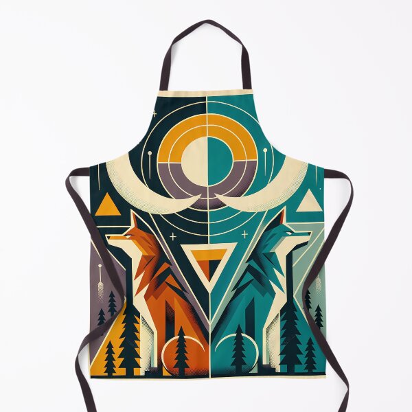 Item preview, Geometric Fox and Wolf Totem designed and sold by InkSmithery.