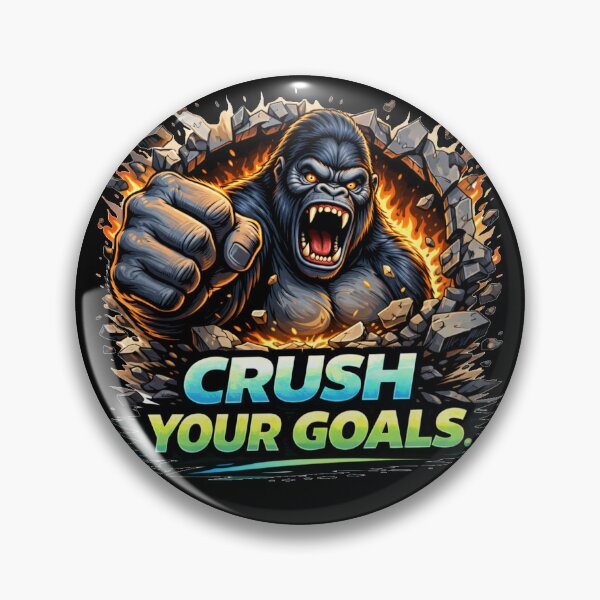 Item preview, Crush Your Goals Gorilla – Powerful Motivation Success Illustration designed and sold by the-dovlat.
