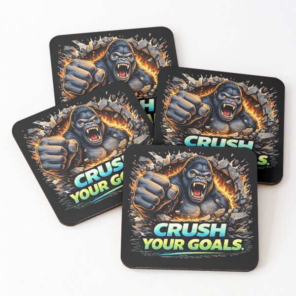 Item preview, Crush Your Goals Gorilla – Powerful Motivation Success Illustration designed and sold by the-dovlat.