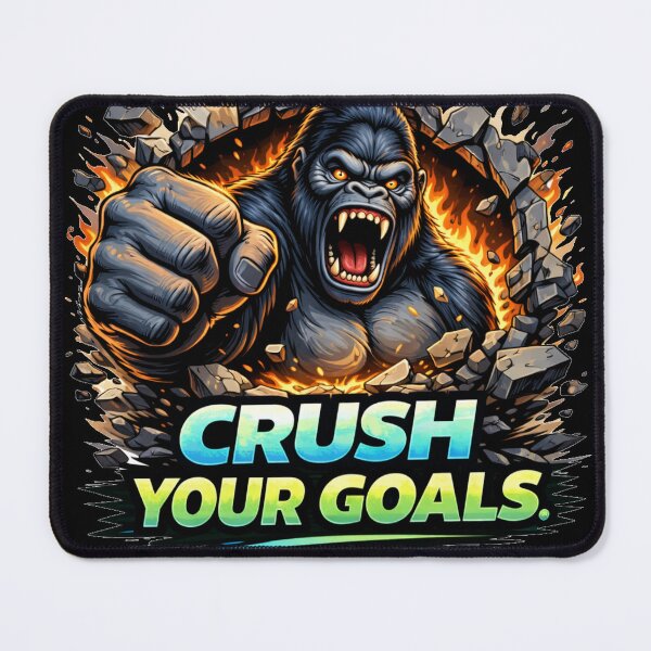 Item preview, Crush Your Goals Gorilla – Powerful Motivation Success Illustration designed and sold by the-dovlat.