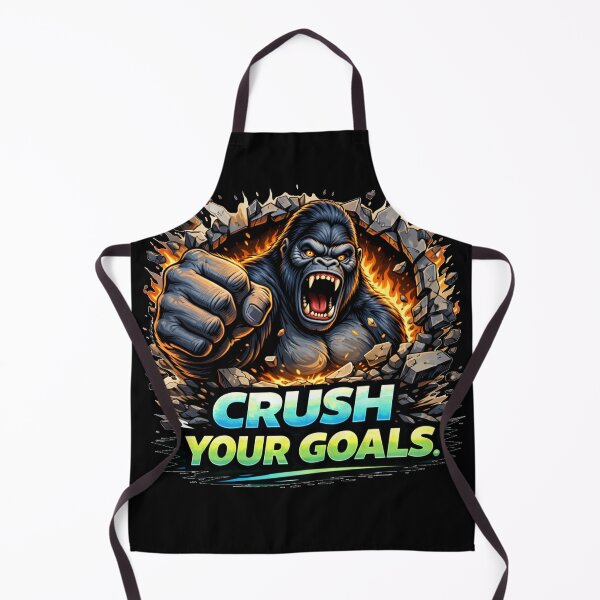 Item preview, Crush Your Goals Gorilla – Powerful Motivation Success Illustration designed and sold by the-dovlat.