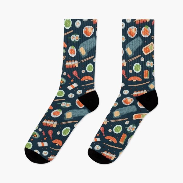 Item preview, Sushi Pattern – Cute Japanese Food Illustration Seamless Sushi Design designed and sold by NegarinFashions.
