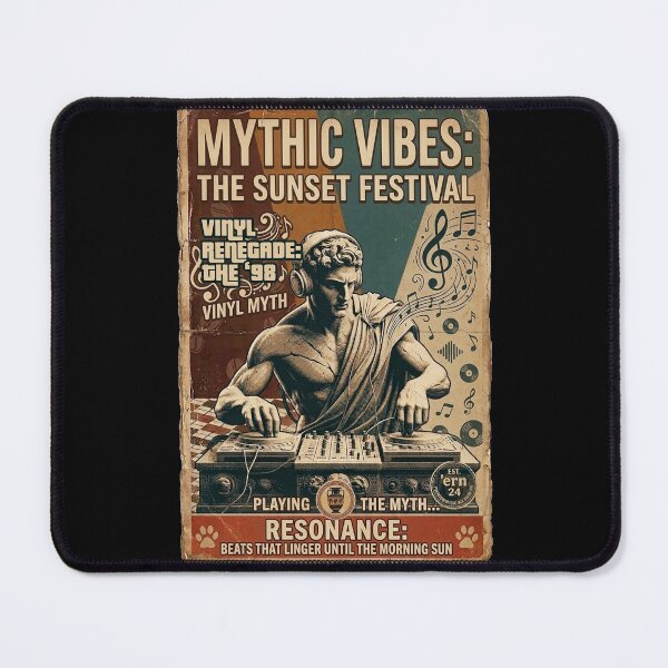 Item preview, Mythic Vibes: The Sunset Festival - Ancient Greek DJ Art designed and sold by ern vintage store.