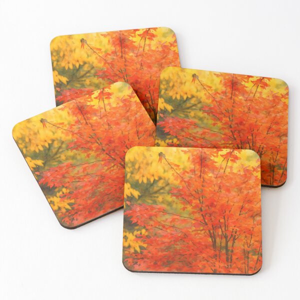 Item preview, Vibrant Autumn Foliage with Brilliant Red and Golden Leaves – Fine Art Nature Photography designed and sold by M.ALK.Watercolor.
