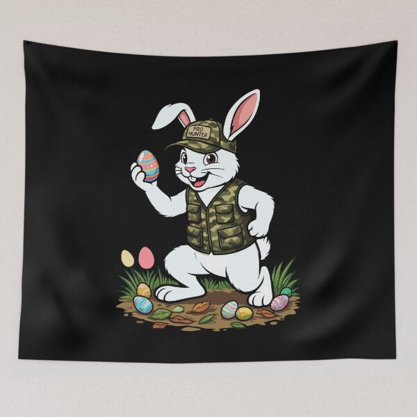 Item preview, Easter Hunting Egg Hunter Bunny designed and sold by KroghDs.