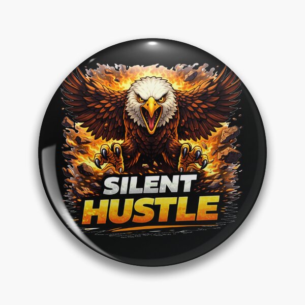 Item preview, Silent Hustle Eagle – Discipline Motivation Success Illustration designed and sold by the-dovlat.