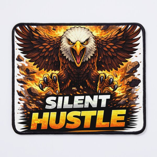 Item preview, Silent Hustle Eagle – Discipline Motivation Success Illustration designed and sold by the-dovlat.