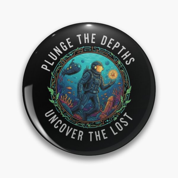 Item preview, Plunge the Depths – Sci-Fi Diver & Lost Relic designed and sold by Dogandesighn.