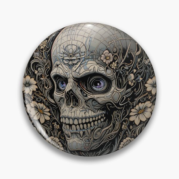 Item preview, Ornate Floral Skull - Victorian Gothic Art Nouveau Day of the Dead Illustration designed and sold by Amplify-n-Co.