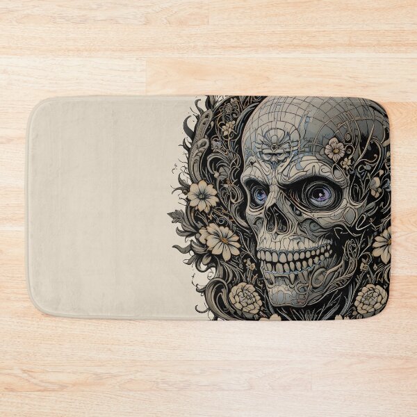 Item preview, Ornate Floral Skull - Victorian Gothic Art Nouveau Day of the Dead Illustration designed and sold by Amplify-n-Co.