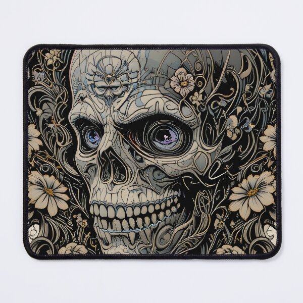 Item preview, Ornate Floral Skull - Victorian Gothic Art Nouveau Day of the Dead Illustration designed and sold by Amplify-n-Co.