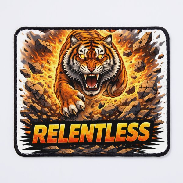 Item preview, Relentless Tiger – Unstoppable Motivation Strength Illustration designed and sold by the-dovlat.