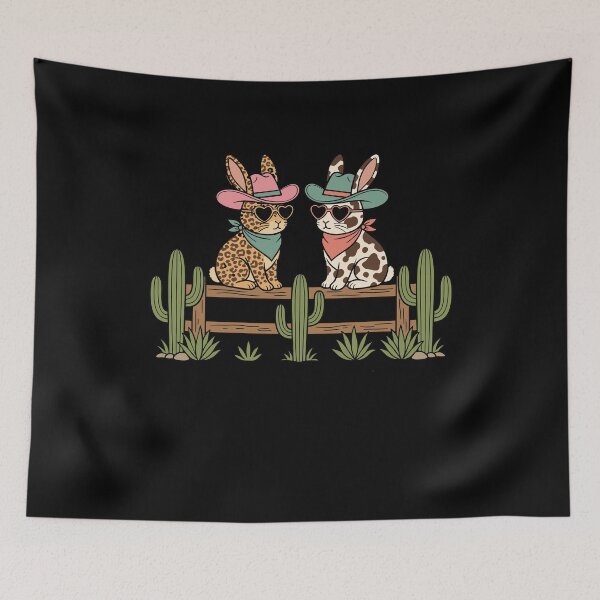 Item preview, Western Bunny Couple Cowgirl Cowboy designed and sold by KroghDs.