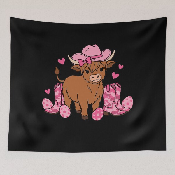 Item preview, Girls Cowgirl Easter Highland Cow designed and sold by KroghDs.