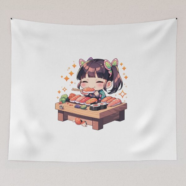 Item preview, Kanao Tsuyuri Demon Slayer Chibi Sushi Sparkle designed and sold by Spraykart.
