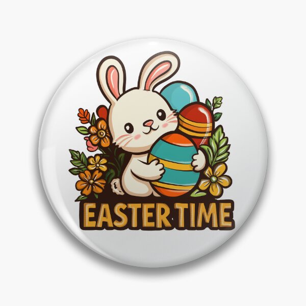 Item preview, Cute Kawaii Easter Bunny Hugging Colorful Easter Egg designed and sold by CinthyaNovae.