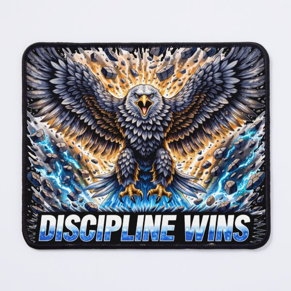 Item preview, Discipline Wins Eagle – Focus and Success Motivation Illustration designed and sold by the-dovlat.