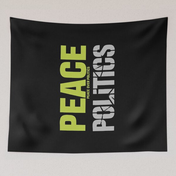 Item preview, Peace Over Politics Split Shirt | Clean Minimal Streetwear Tee designed and sold by GeniePixel.