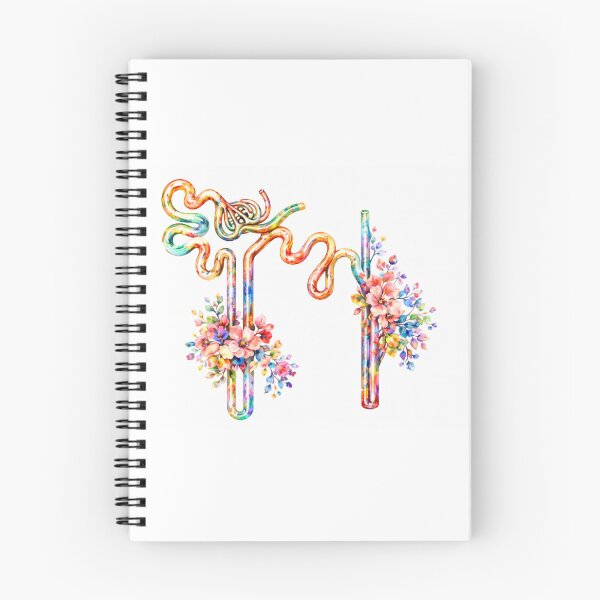 Item preview, Floral Kidney Anatomy Watercolor Illustration designed and sold by drmekcrafts.