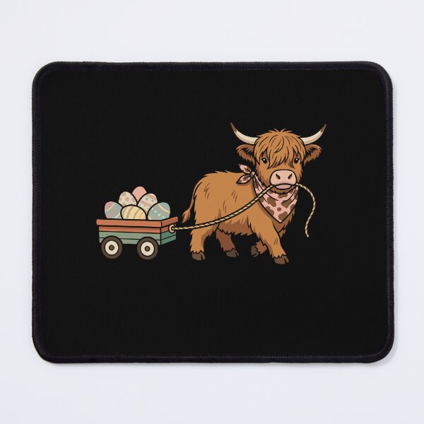 Item preview, Easter Highland Cow Egg Wagon designed and sold by KroghDs.