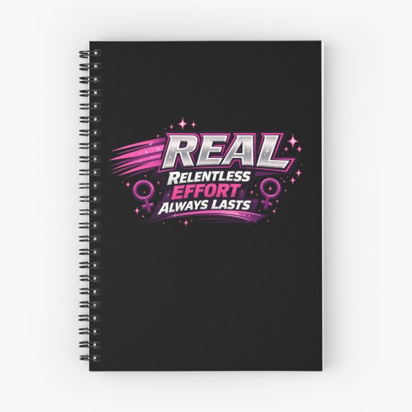 Item preview, REAL: Relentless Effort Always Lasts - Dynamic Pink & Silver Empowerment designed and sold by Jason123za.