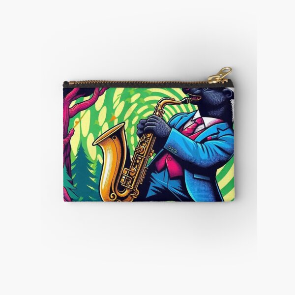 Item preview, Jazz in the Forest – Saxophone Badger & Bunny Listener designed and sold by Dogandesighn.