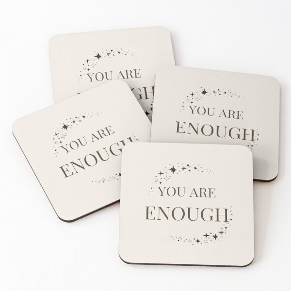 Item preview, You Are Enough Mental Health Self Love Quote Gift designed and sold by VoidAndVibe.
