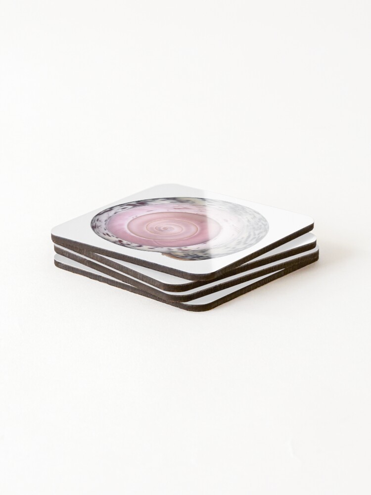 Thumbnail 4 of 5, Coasters (Set of 4), Pink Shell designed and sold by kotomyau.