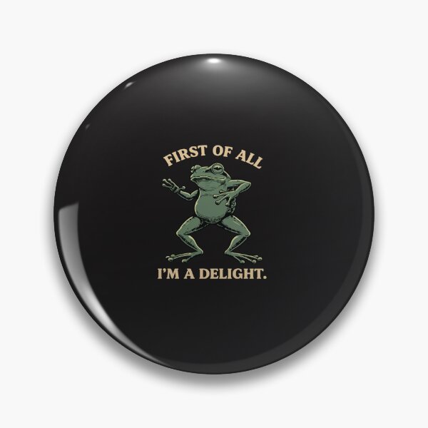 Item preview, First of All I'm a Delight Funny Frog Retro Sarcastic Animal Humor Design   designed and sold by kiralynstration.