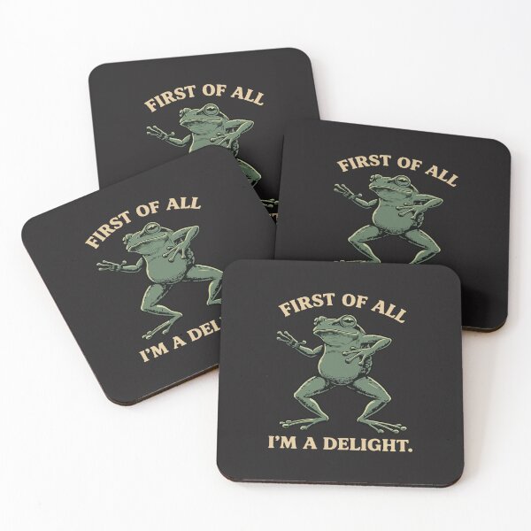 Item preview, First of All I'm a Delight Funny Frog Retro Sarcastic Animal Humor Design   designed and sold by kiralynstration.