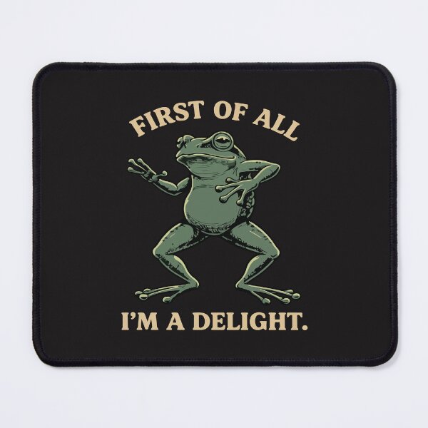 Item preview, First of All I'm a Delight Funny Frog Retro Sarcastic Animal Humor Design   designed and sold by kiralynstration.