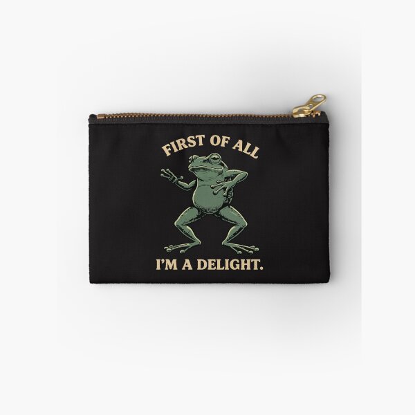 Item preview, First of All I'm a Delight Funny Frog Retro Sarcastic Animal Humor Design   designed and sold by kiralynstration.