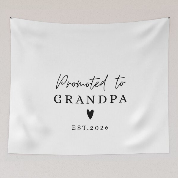 Item preview, Promoted to Grandpa EST. 2026 , Pregnancy Announcement designed and sold by FamilyGlowStore.