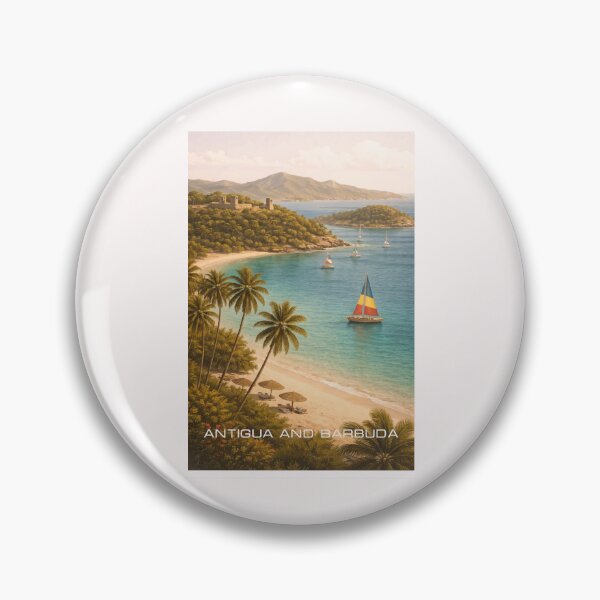 Item preview, Antigua and Barbuda Travel Art designed and sold by Thistle-TShop.