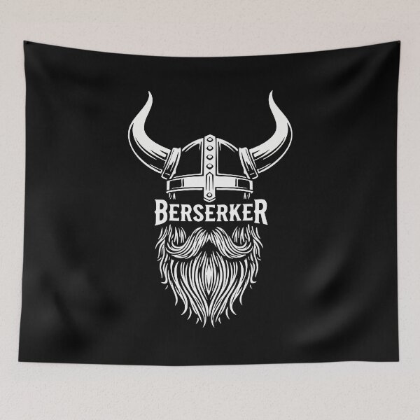 Item preview, Viking Berserker Horned Helmet Beard Mascot designed and sold by PixelStudioBe.