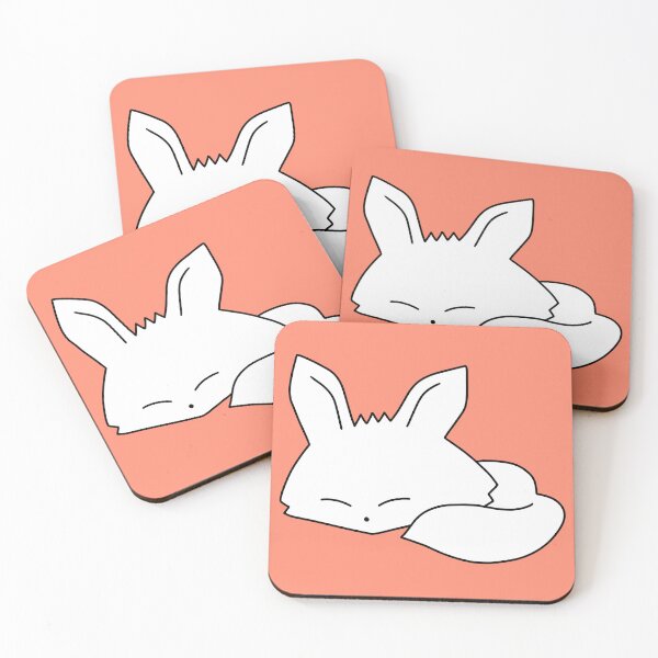 Item preview, Sleeping Cute White Fox Kawaii Illustration designed and sold by ubborn.