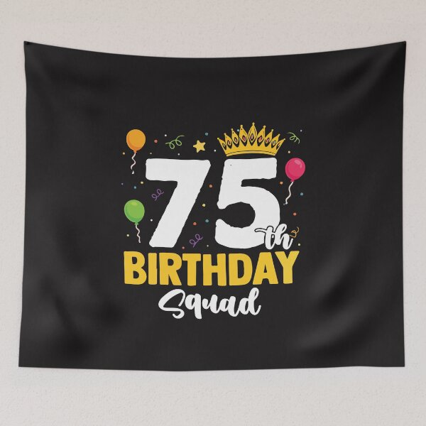 Item preview, 75th Birthday Squad Retro Party Crew 75 Years Celebration Group Birthday Design designed and sold by kiralynstration.