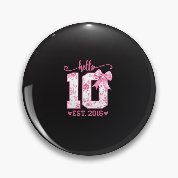 Item preview, Hello Ten Est 2016 10th Birthday Coquette Bow Cute Girl Birthday Celebration Design designed and sold by kiralynstration.