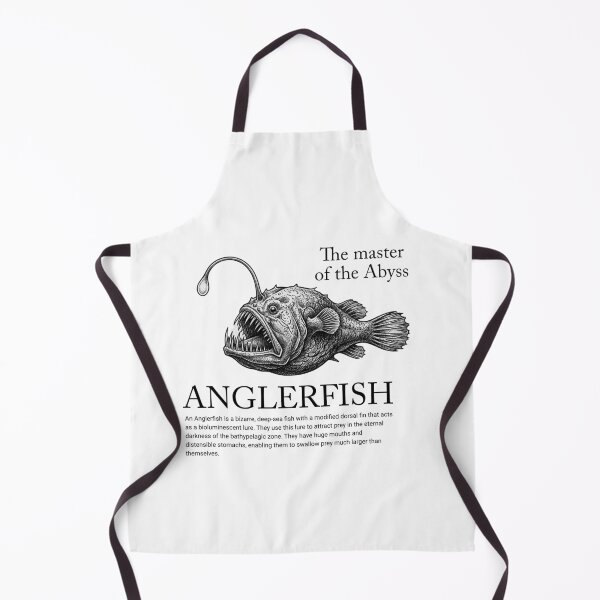 Item preview, Deep Sea Anglerfish Engraving Master of the Abyss Art Print designed and sold by MotionBanana Art.