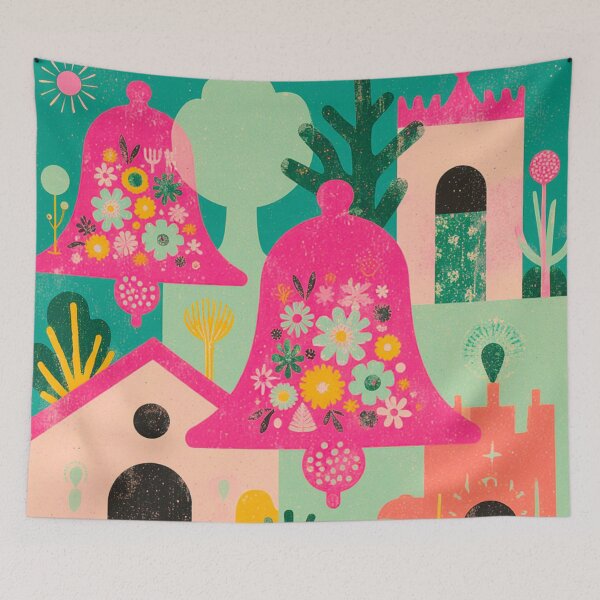 Item preview, Whimsical Floral Village designed and sold by joycrysstudio.