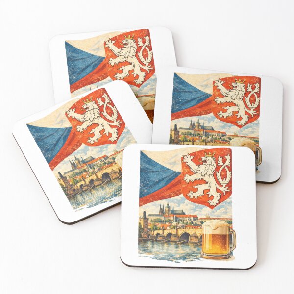 Item preview, Czech Republic Travel Poster – Prague Vintage Illustration designed and sold by RØNI AI.